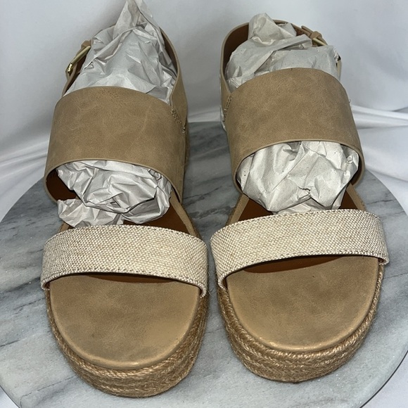 Naturalizer "PATIENCE" Platform Espadrille Sandal Sz 9M Tan - Picture 3 of 9